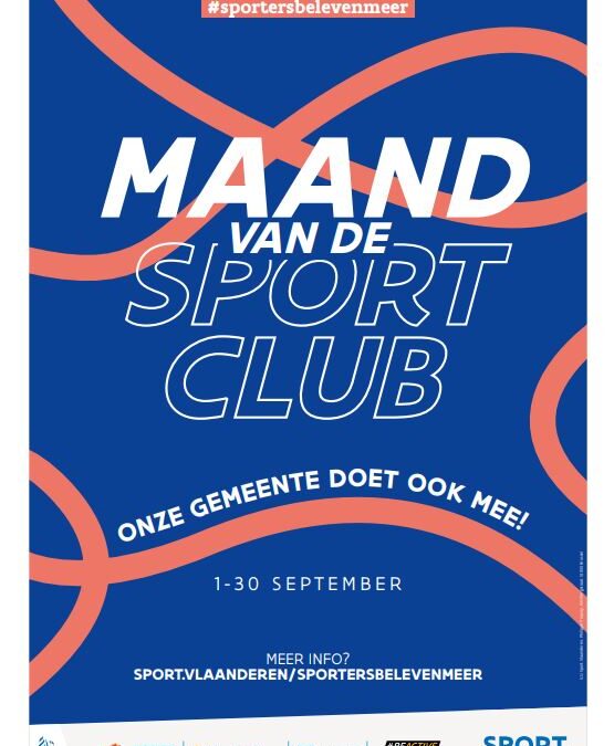 September is de maand van de sportclub.         Wij doen mee!